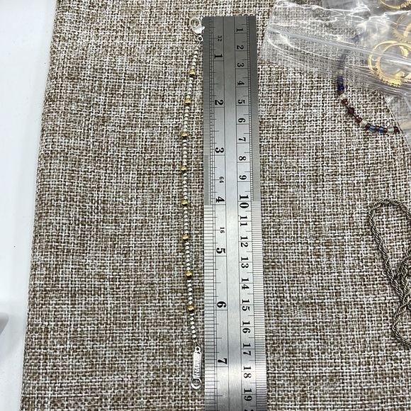 Vintage Stamped Napier Silver and Gold-Tone Beaded Bracelet - Picture 5 of 5